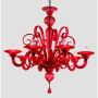 Malamocco - Murano chandelier 6 lights Black