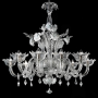 Ducale - Lustre de Murano 6 lumières Noir Or