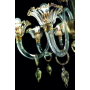 Giudecca - Lampadario di Murano 6 luci trasp. oro a cesta 