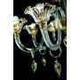 Giudecca - Murano chandelier 6 lights Crystal Gold, basket shape