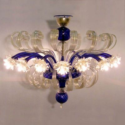 Margaritas de oro - Lámpara de cristal de Murano