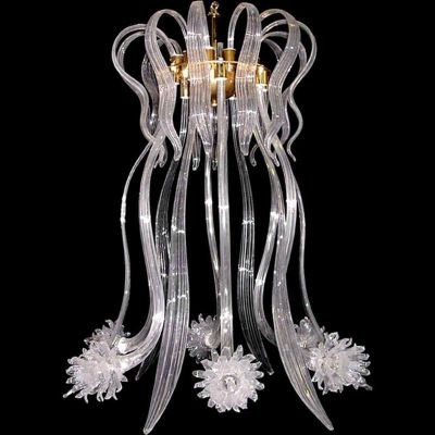 Golden daisies - Murano glass chandelier Flowers & Fruits