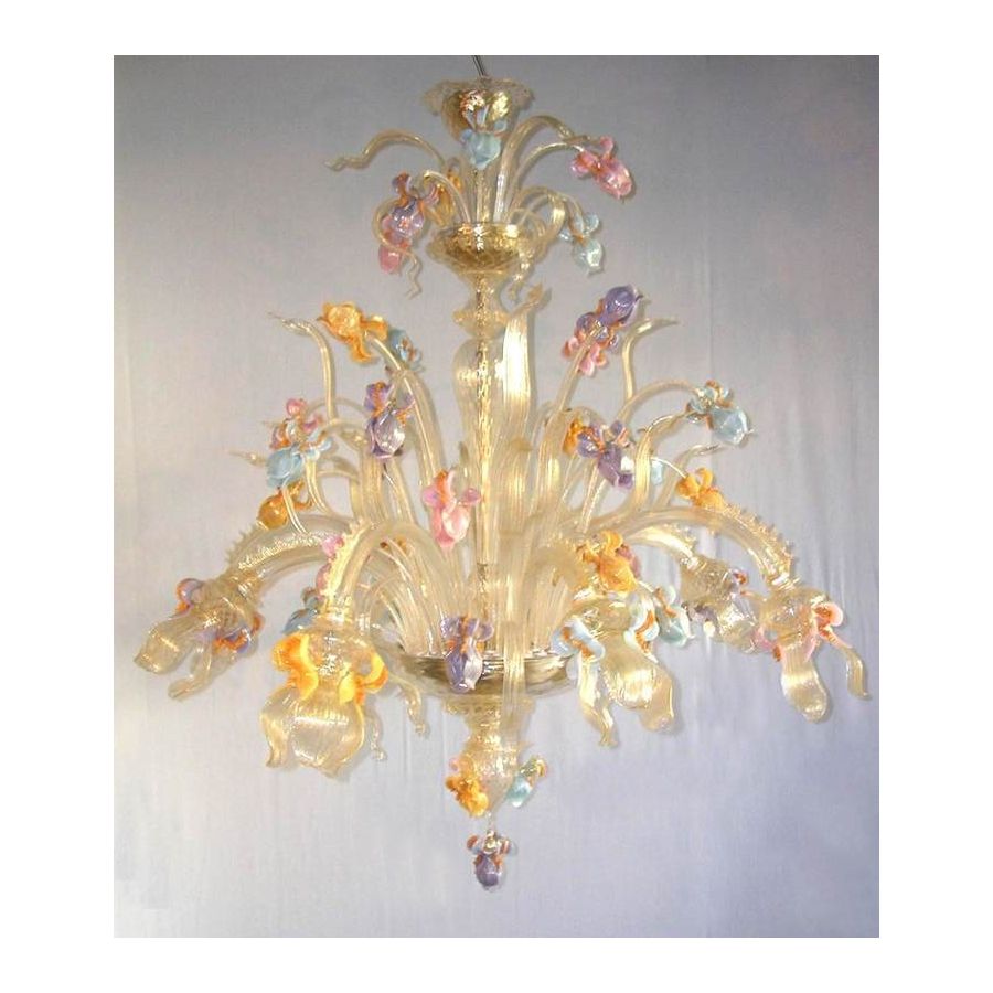Iris de oro - Lámpara de cristal de Murano