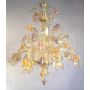 White Iris - Murano glass chandelier Flowers & Fruits