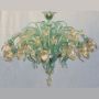 Golden Iris 12 lights - Murano ceiling lamp