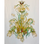 Iris oro 6 luci - Lampadario in vetro di Murano