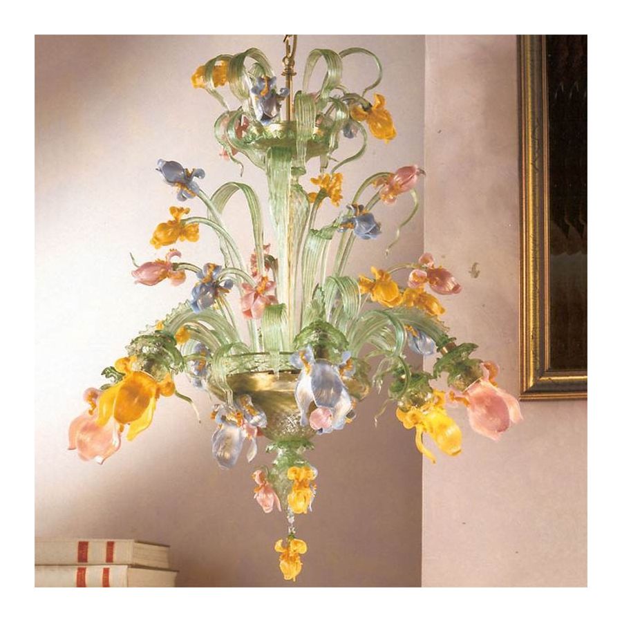 Iris Grün - Murano glas Kronleuchtern
