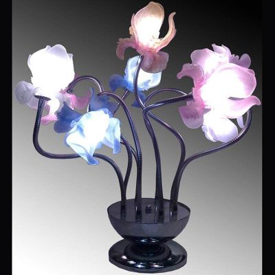 Iris multicouleurs - Lustre en verre de Murano