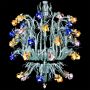 Iris rose gold - Murano glas Kronleuchter 8 Leuchten