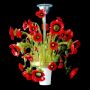 Poppies - Murano glass chandelier Flowers