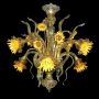 Sunflowers Impressionism 9 lights - Murano glass chandelier