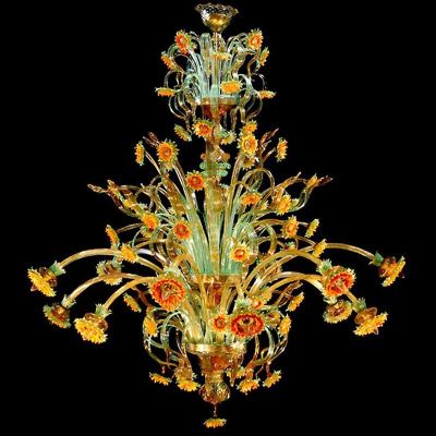 Girasoles Dubai - Lámpara de cristal de Murano