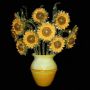 Girasoles brillantes - Lámpara de cristal de Murano Flores