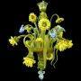 Girasoles Van Gogh 8 luces - Lámpara de cristal de Murano Flores