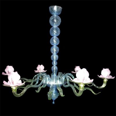 Wasserlilien - Murano Kronleuchter 12 Lichter