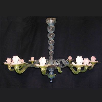 Wasserlilien - Murano glas Kronleuchtern