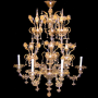 Canaletto - Murano glas Kronleuchter 12 leuchten Kristall Aquamarin