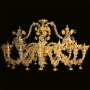 Canaletto - Applique in vetro di Murano 2 luci trasp. Policromo