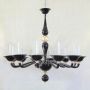 Black pearls - Murano chandelier 12 lights