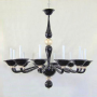 Perle nere - Lampadario di Murano 12 luci