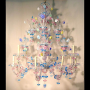 Iris Rosa Canaletto 8 luci - Lampadario in vetro di Murano