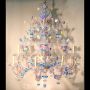Iris Rosa Canaletto 8 luces - Lámpara de cristal de Murano