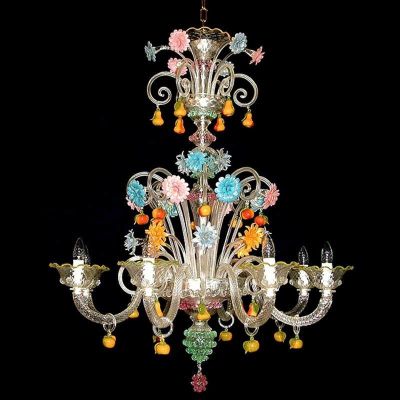 Lámpara de Cristal de Murano Rezzonico Fantástico 12 luces