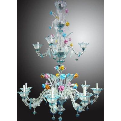 Frari - Lámpara en cristal de Murano Rezzonico Lujo