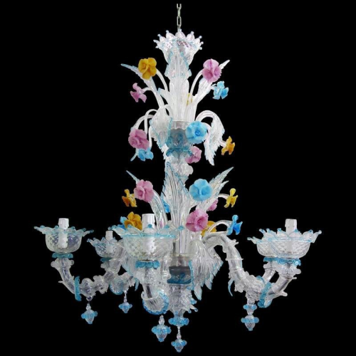 Rezzonico oro - Lampadario in vetro di Murano