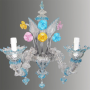 Rezzonico oro - Applique in vetro di Murano 2 luci