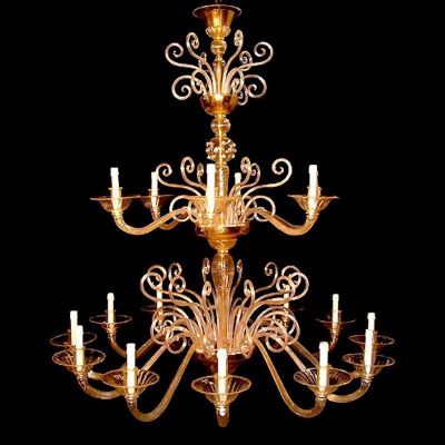 Labia - Murano glass chandelier 6 lights