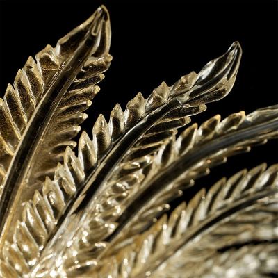 Foglie d'oro - Lampadario in vetro di Murano