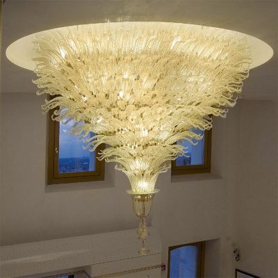 Hojas de oro - Lámpara de cristal de Murano  - 3