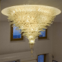 Lampadario di Murano Londra Bianco Argento