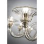 Burano - Murano chandelier 6 lights Crystal Green