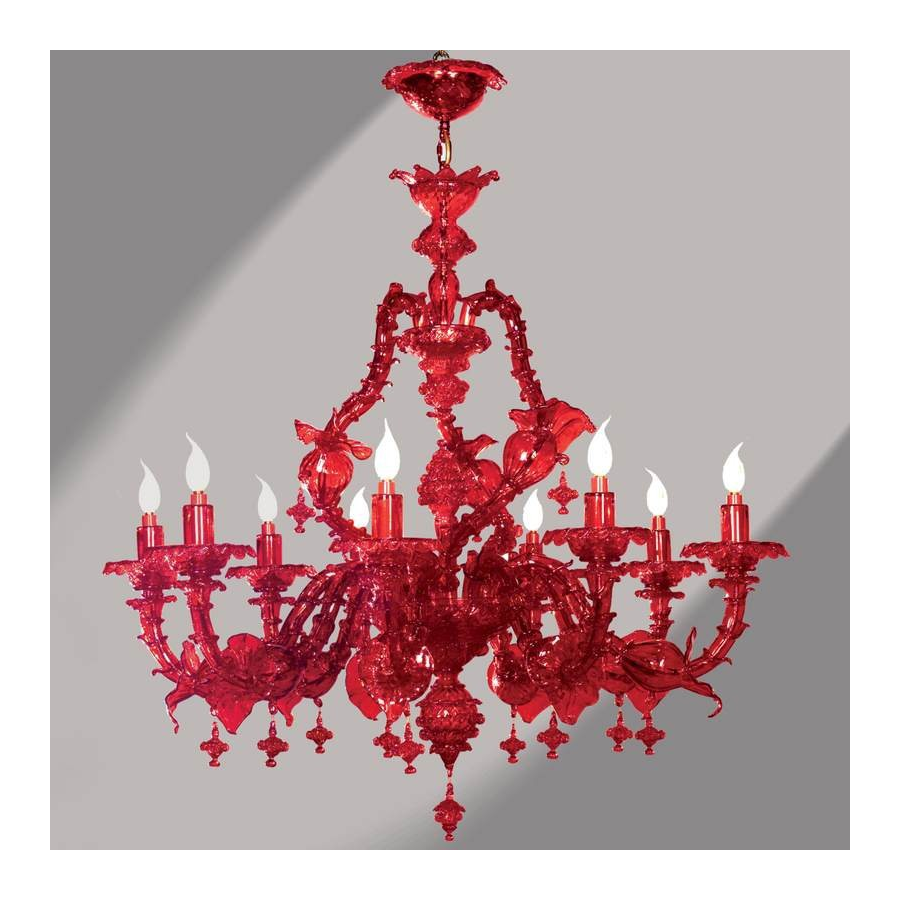 Rezzonico Rouge - Lustre en verre de Murano Rezzonico Rouge - Lustre en verre de Murano