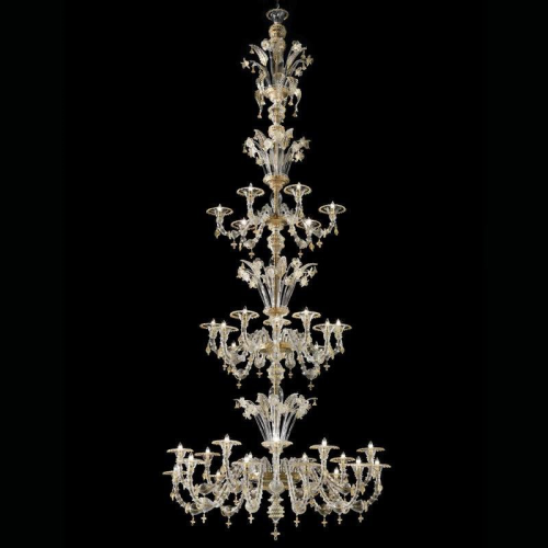 Rezzonico Bianco - Lampadario in vetro di Murano