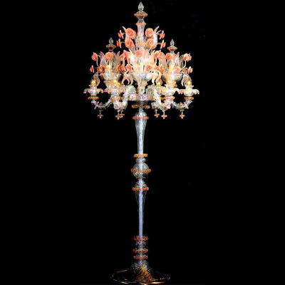 Lampadaire en verre de Murano Vieux Rezzonico