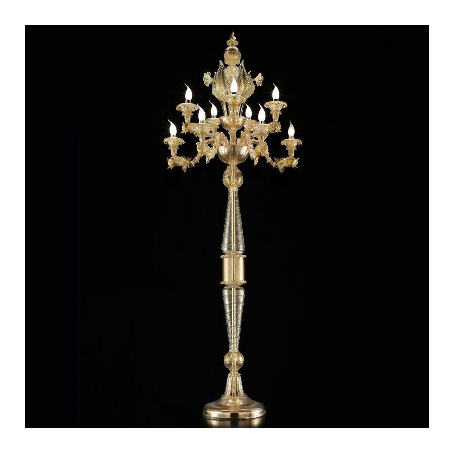 Lampadaire en verre de Murano Rezzonico Lampadaire en verre de Murano Rezzonico