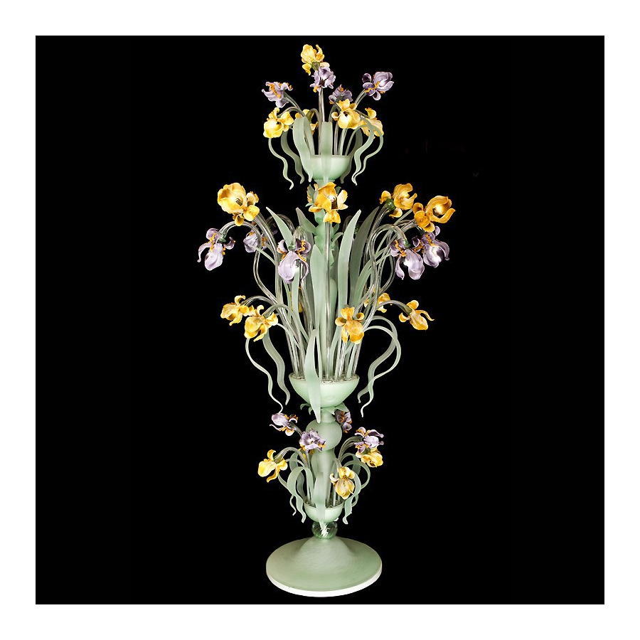 Lampadaire en verre de Murano Iris Lampadaire en verre de Murano Iris