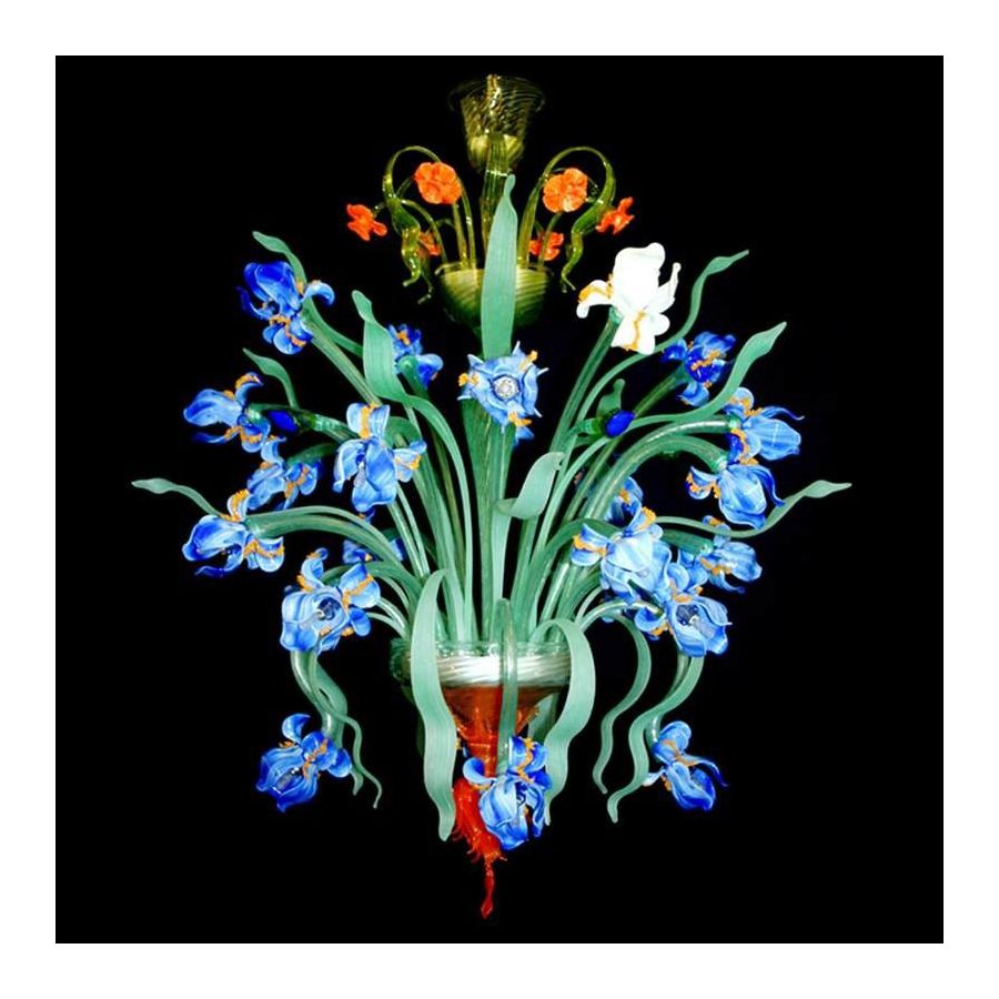 Iris Van Gogh 24 - Murano glas Kronleuchtern 24 Lichtern