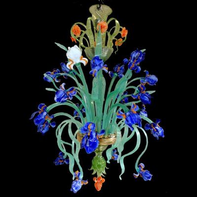 Iris Van Gogh 12 - Kronleuchter aus Murano-Glas