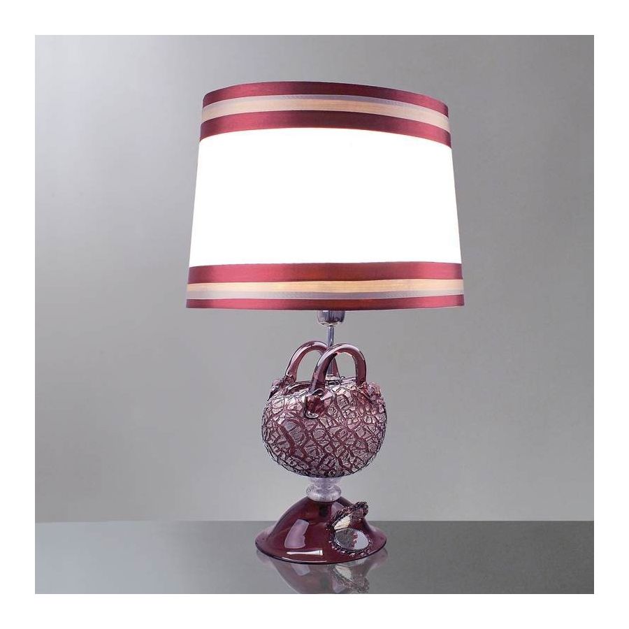 Bolsa Púrpura - Lámpara de mesa en cristal de Murano