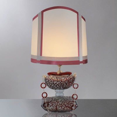 Sac Rouge - Lampe de table en verre de Murano