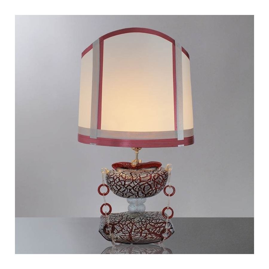 Borsetta Rossa - Lampada da tavolo in vetro di Murano