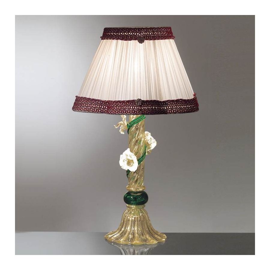 812 - Lámpara de mesa en cristal de Murano