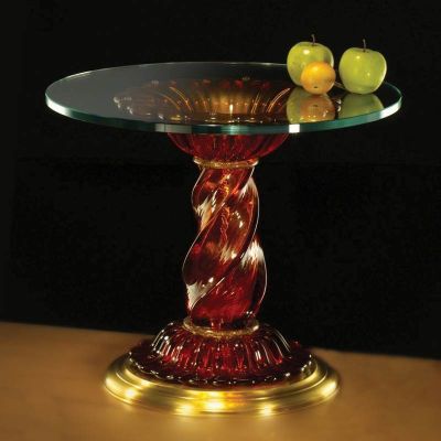 Table ronde en verre de Murano 901