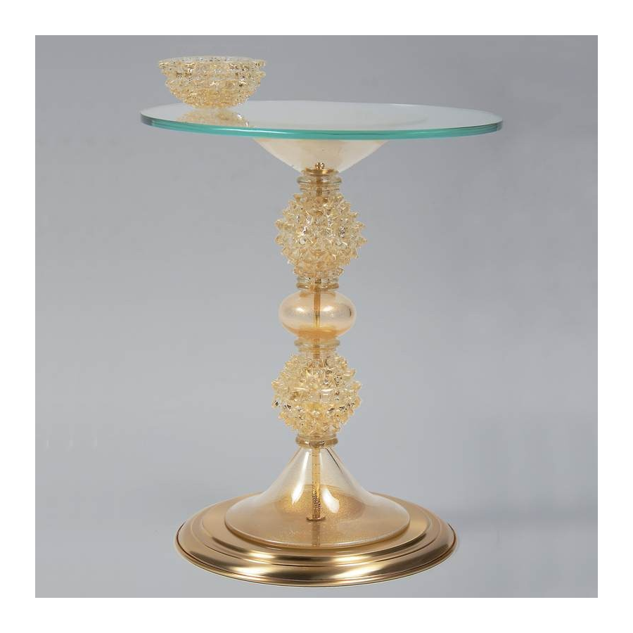 Table ronde en verre de Murano 025t Table ronde en verre de Murano 025t