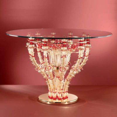Table ronde en verre de Murano 027t