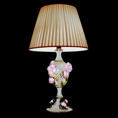 Rose - Lámpara de mesa en cristal de Murano